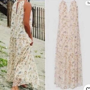 DREW • Anthropologie Naomi Vintage Floral Cream Maxi Dress M NEW
